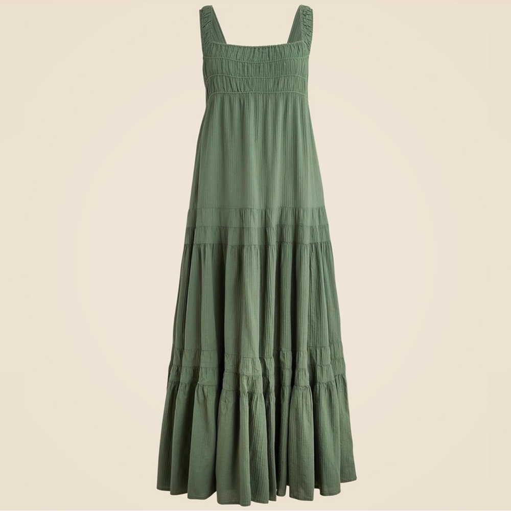 J Crew Gauze tiered Maxi dress